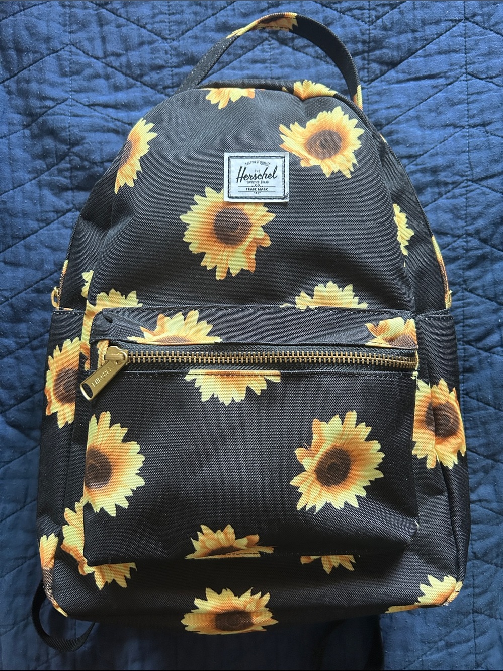 Herschel Supply Co. Sunflower Print Mini Backpack - Black & Yellow